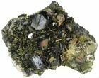 Epidote Crystal Cluster with Actinolite - Pakistan #41585-1